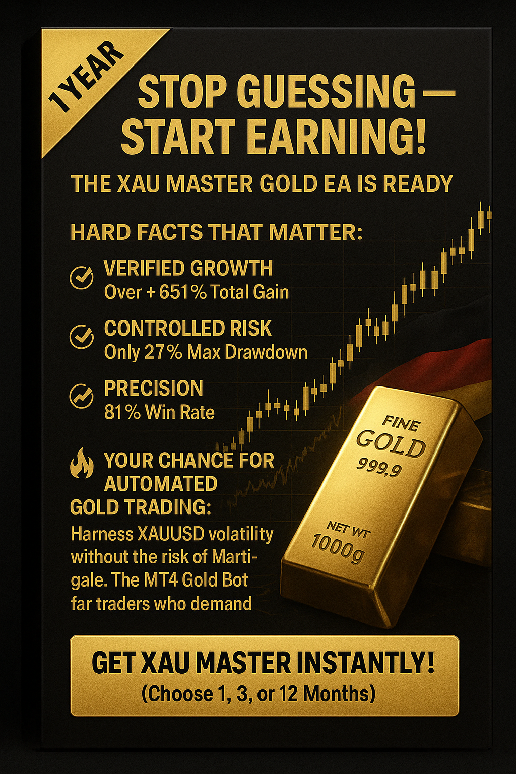 XAU MASTER MT4 Gold EA 1 Year